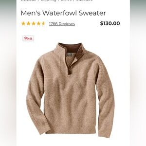 men's waterfowl wool pull over - large tall